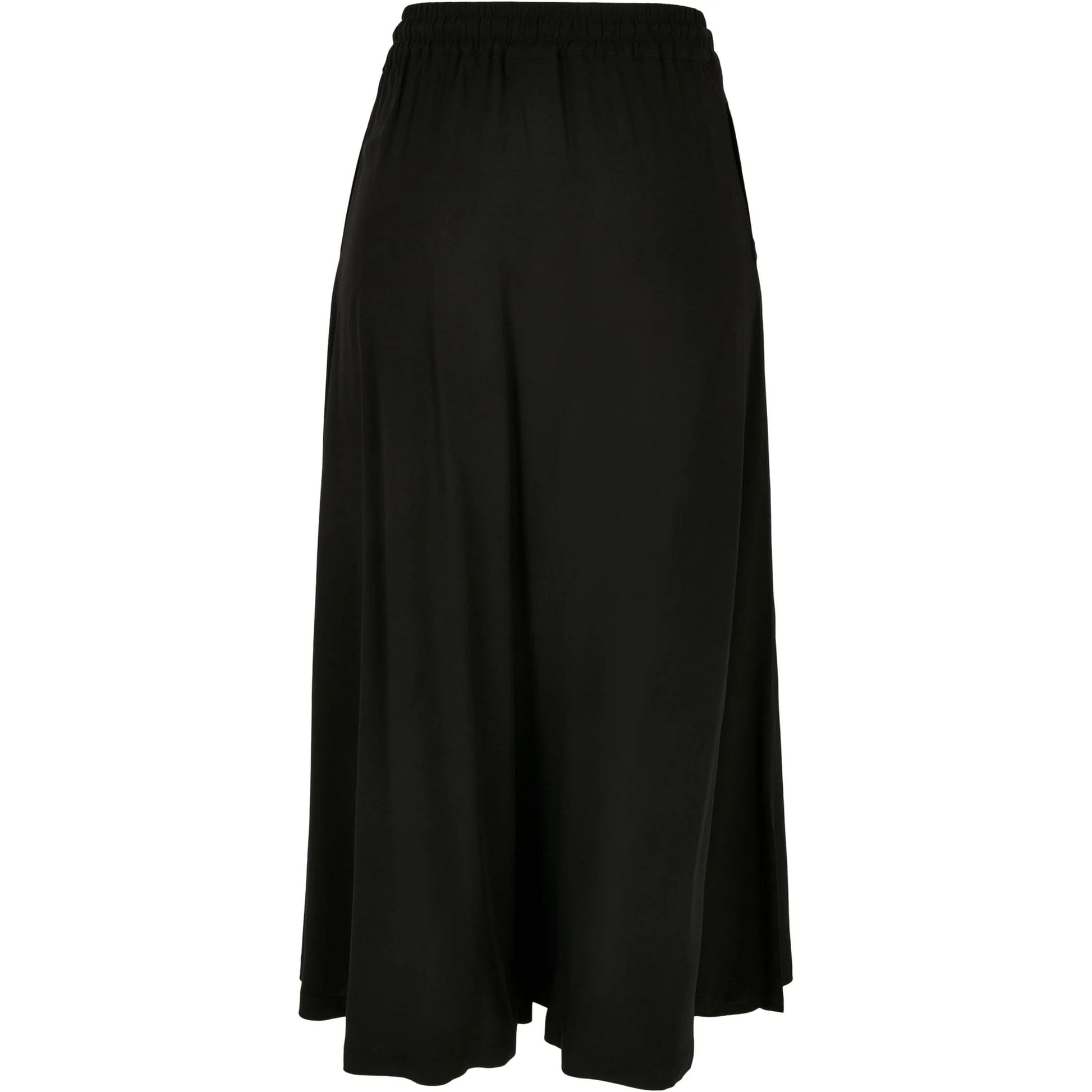 Black - Back - Urban Classics Womens-Ladies Viscose Midi Skirt