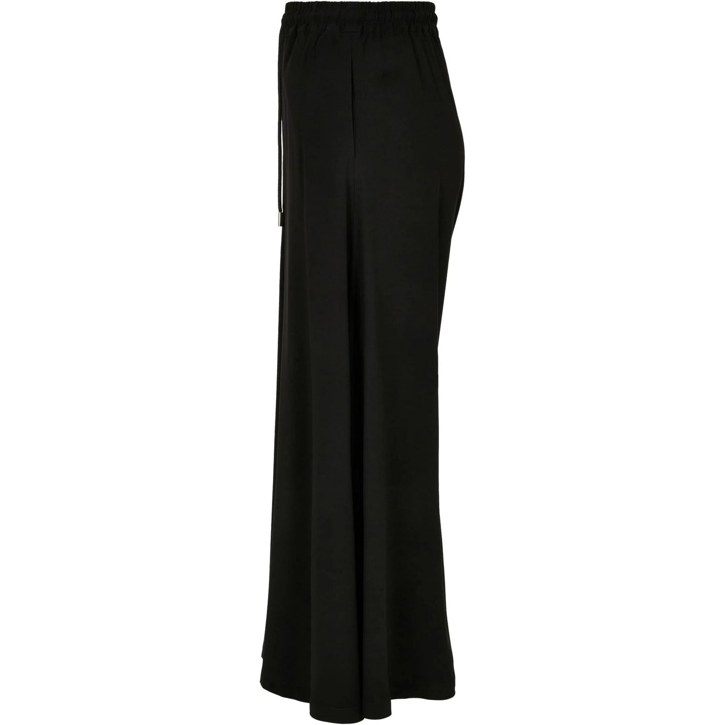 Black - Side - Urban Classics Womens-Ladies Viscose Midi Skirt