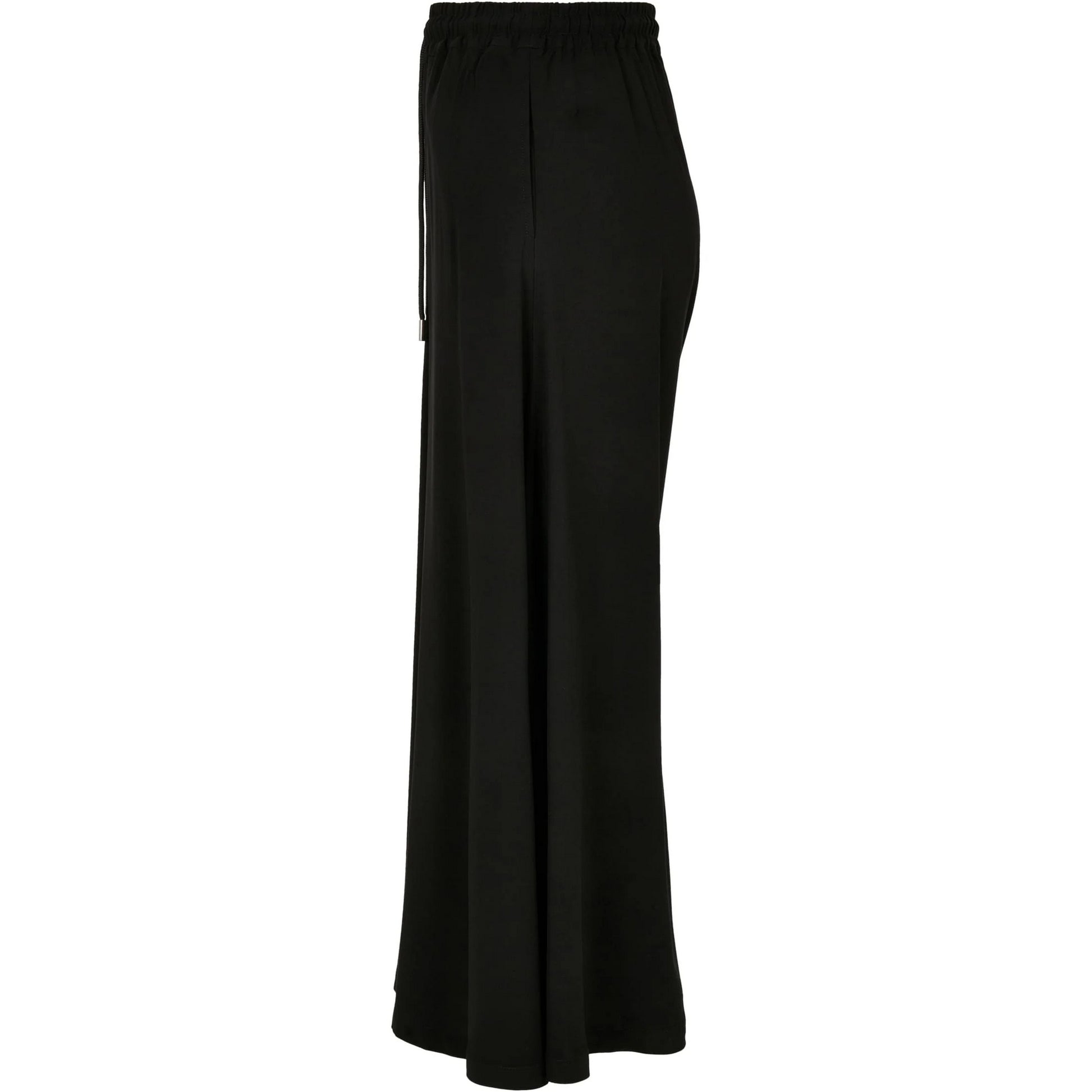 Black - Side - Urban Classics Womens-Ladies Viscose Midi Skirt