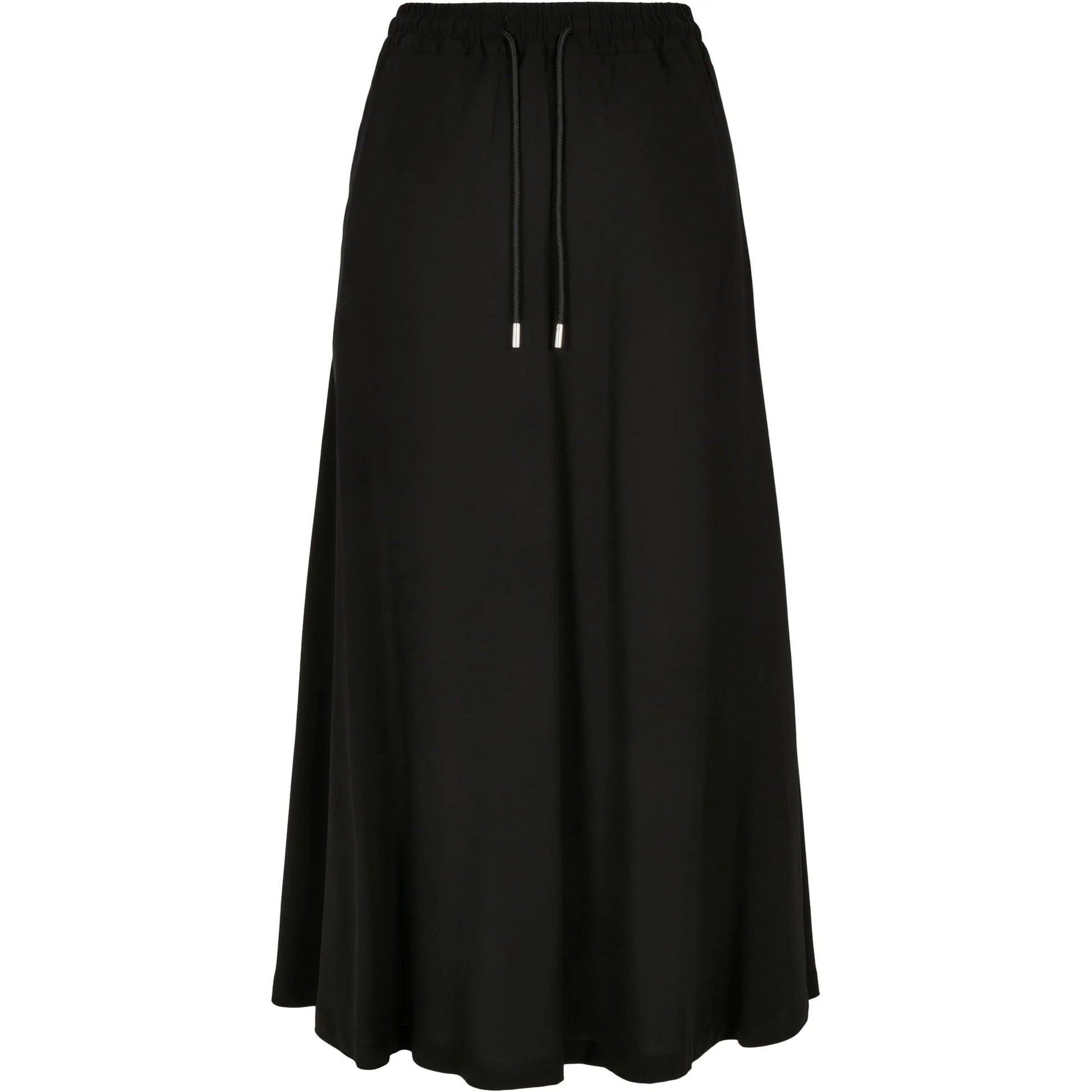 Black - Front - Urban Classics Womens-Ladies Viscose Midi Skirt