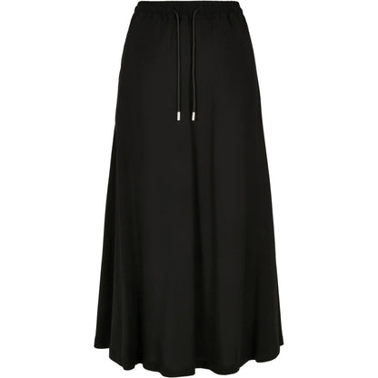 Black - Front - Urban Classics Womens-Ladies Viscose Midi Skirt