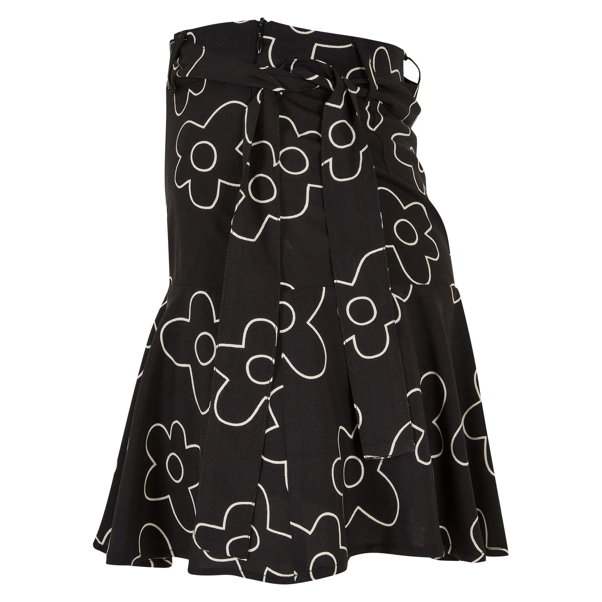 Black - Lifestyle - Urban Classics Womens-Ladies Flower Mini Skort