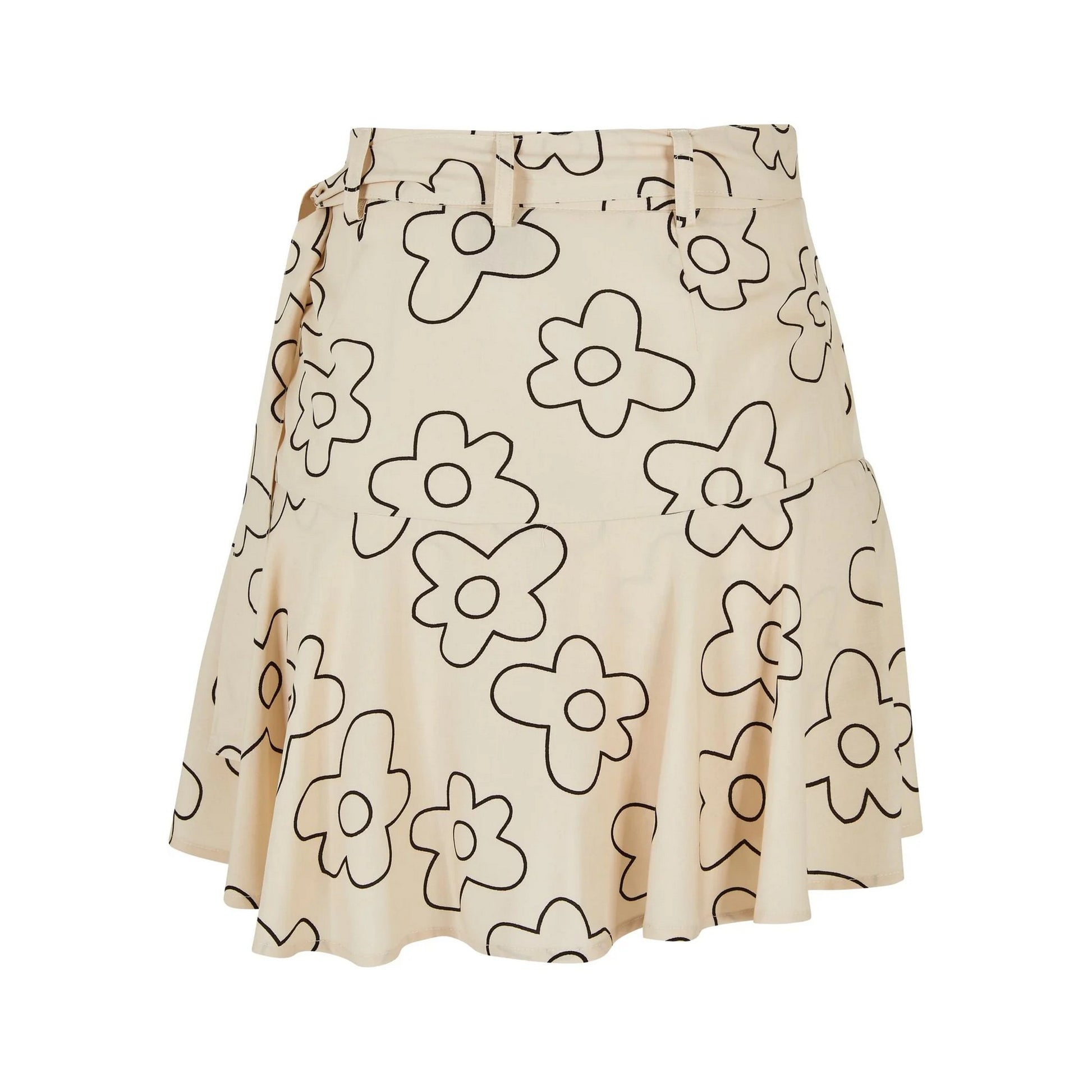 Soft Seagrass - Back - Urban Classics Womens-Ladies Flower Mini Skort