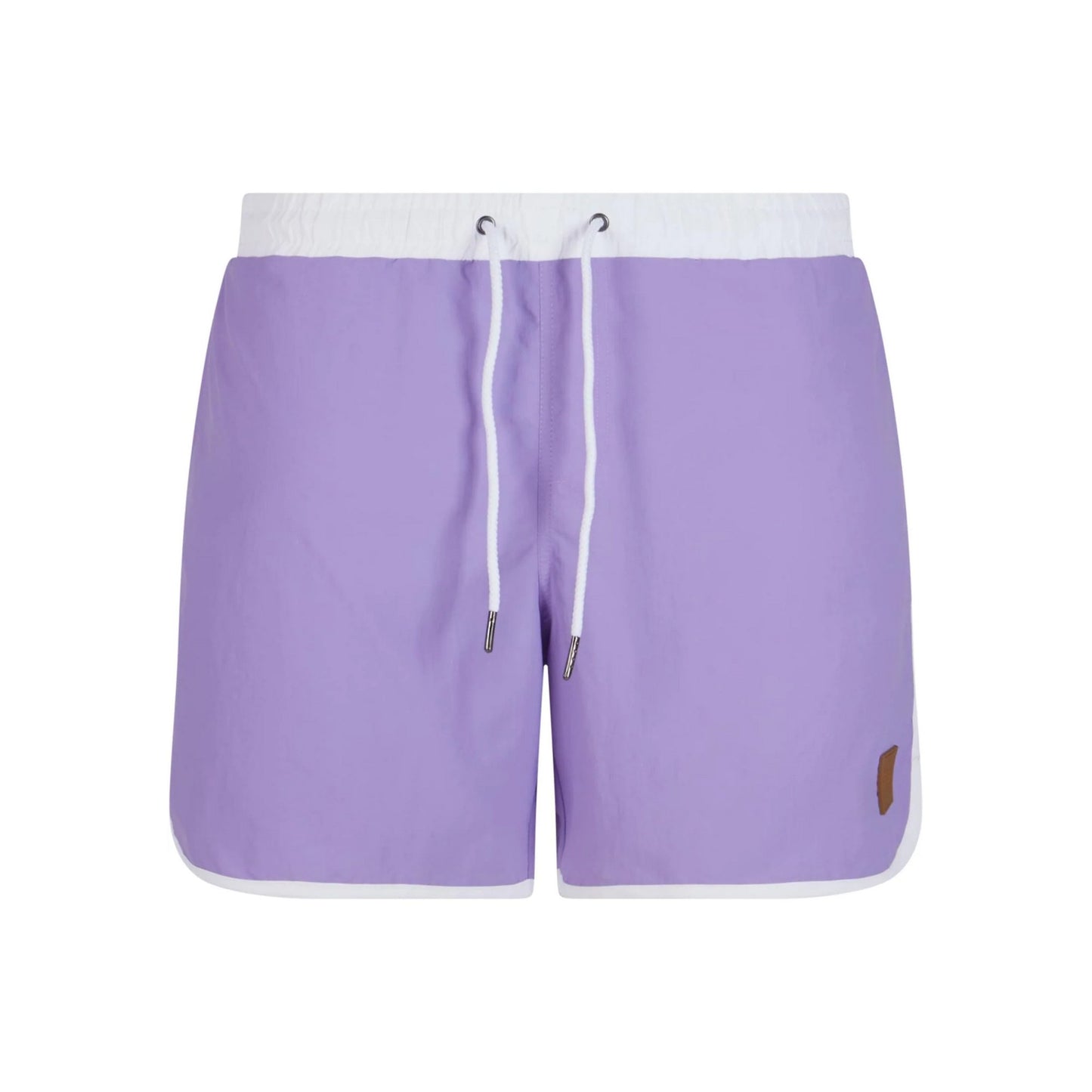 Lavender-White - Front - Urban Classics Mens Retro Swim Shorts
