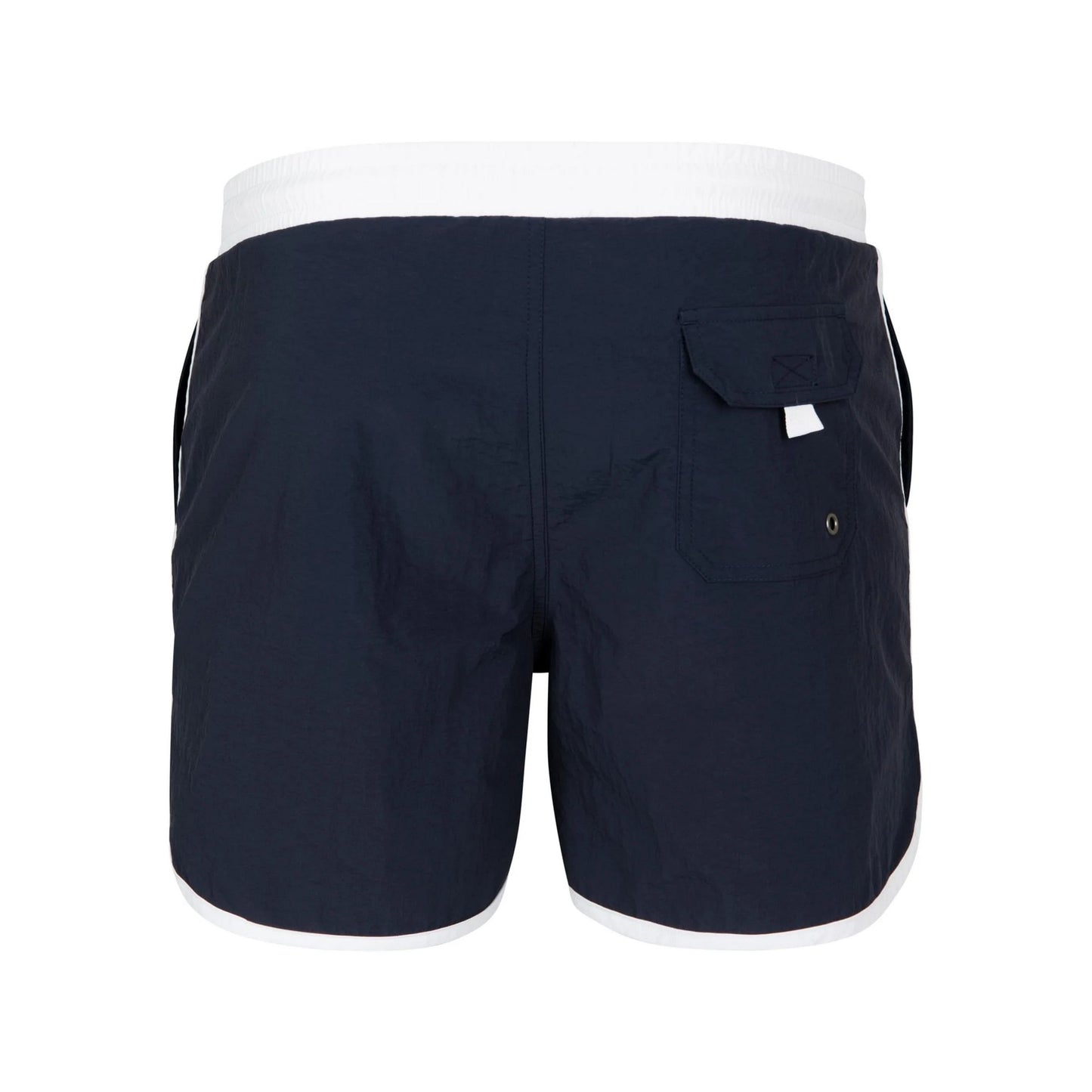 Navy-White - Back - Urban Classics Mens Retro Swim Shorts