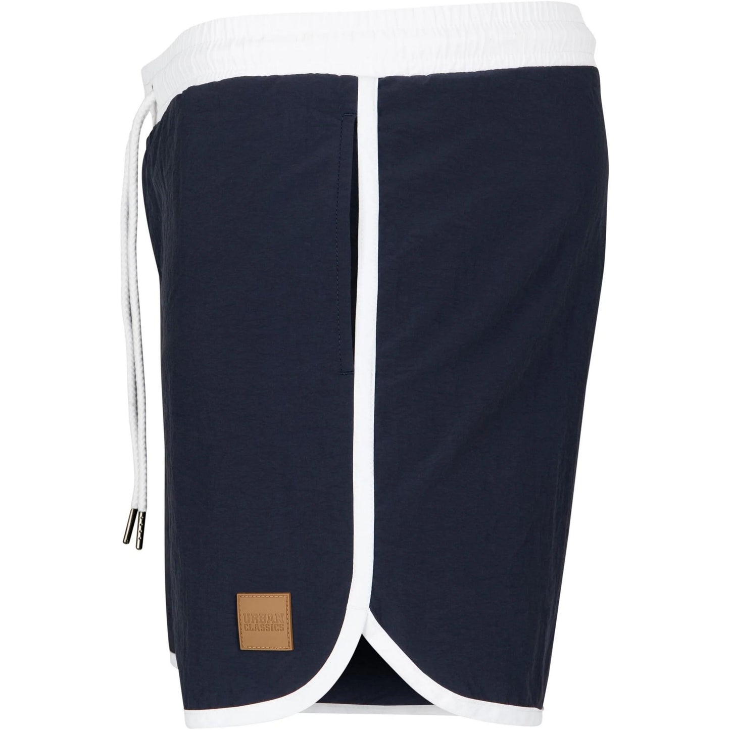 Navy-White - Lifestyle - Urban Classics Mens Retro Swim Shorts