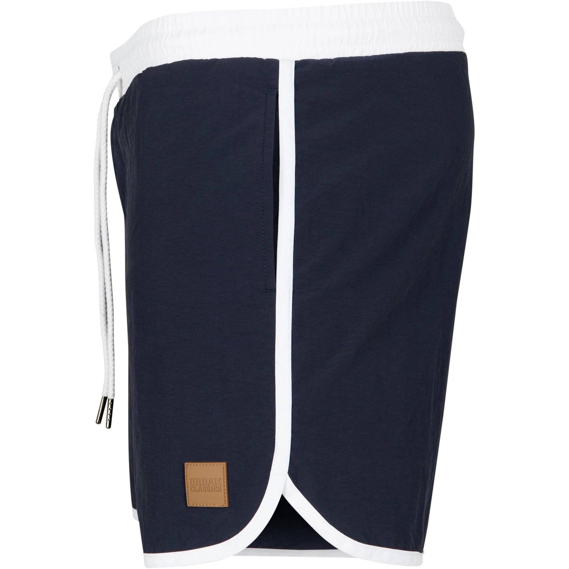 Navy-White - Lifestyle - Urban Classics Mens Retro Swim Shorts