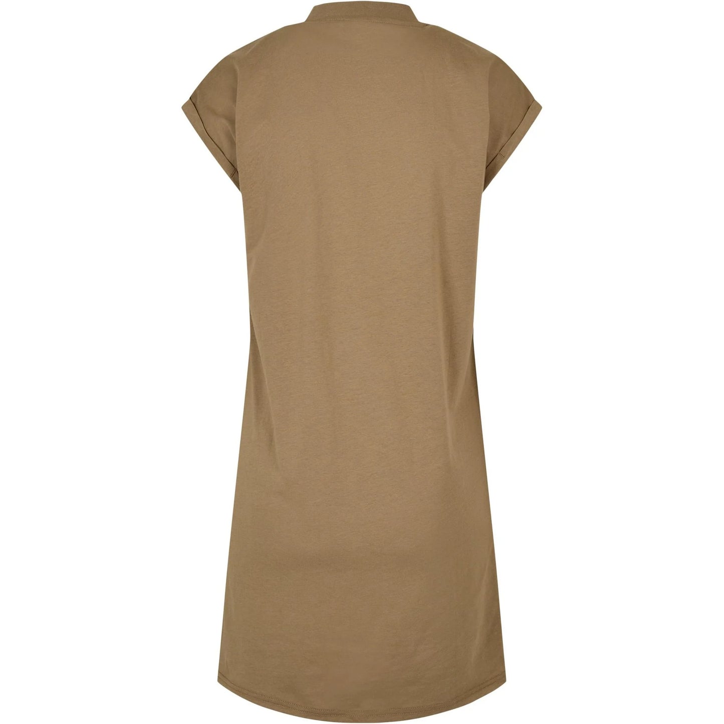 Khaki Green - Back - Urban Classics Womens-Ladies Turtle Extended Shoulder Dress
