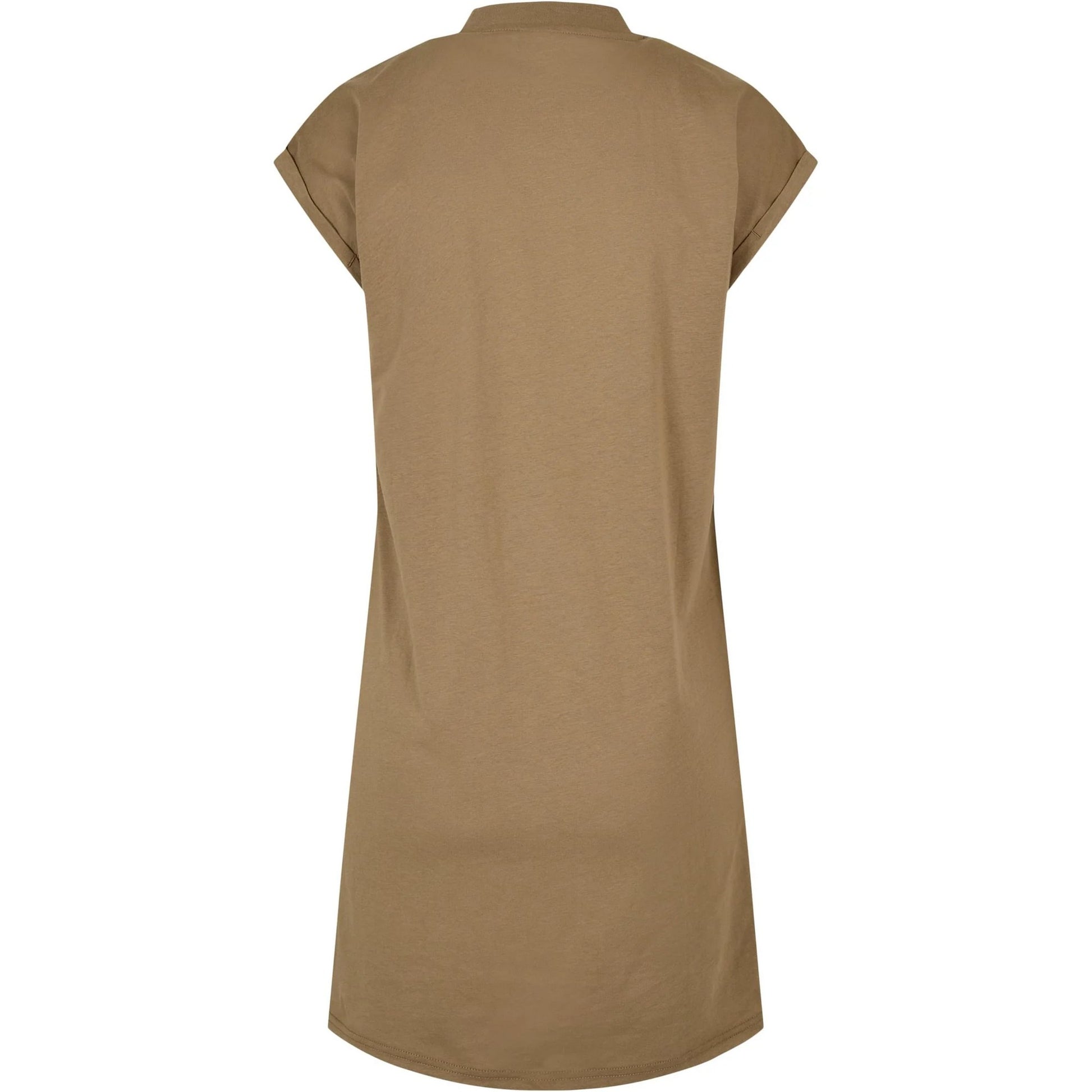 Khaki Green - Back - Urban Classics Womens-Ladies Turtle Extended Shoulder Dress