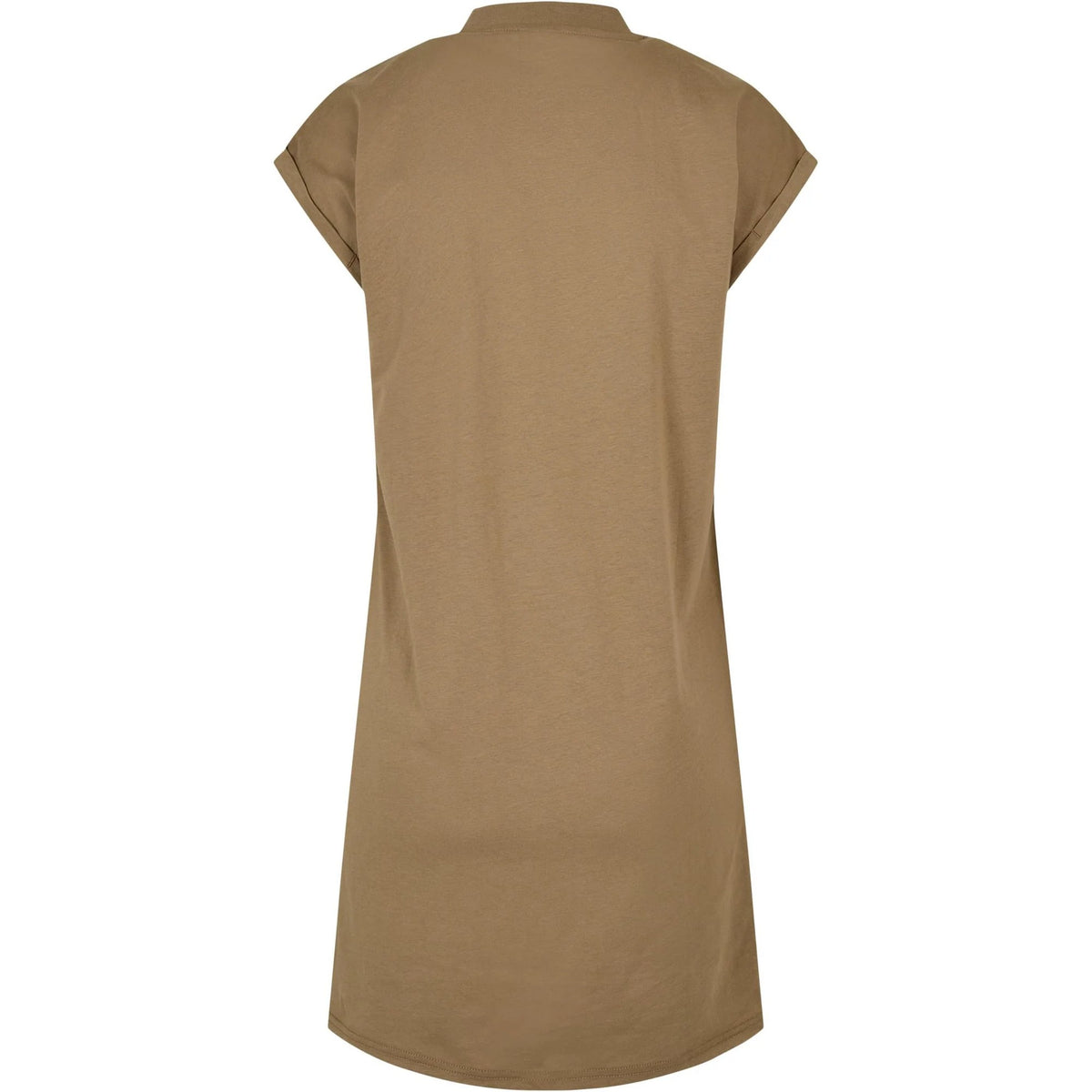 Khaki Green - Back - Urban Classics Womens-Ladies Turtle Extended Shoulder Dress