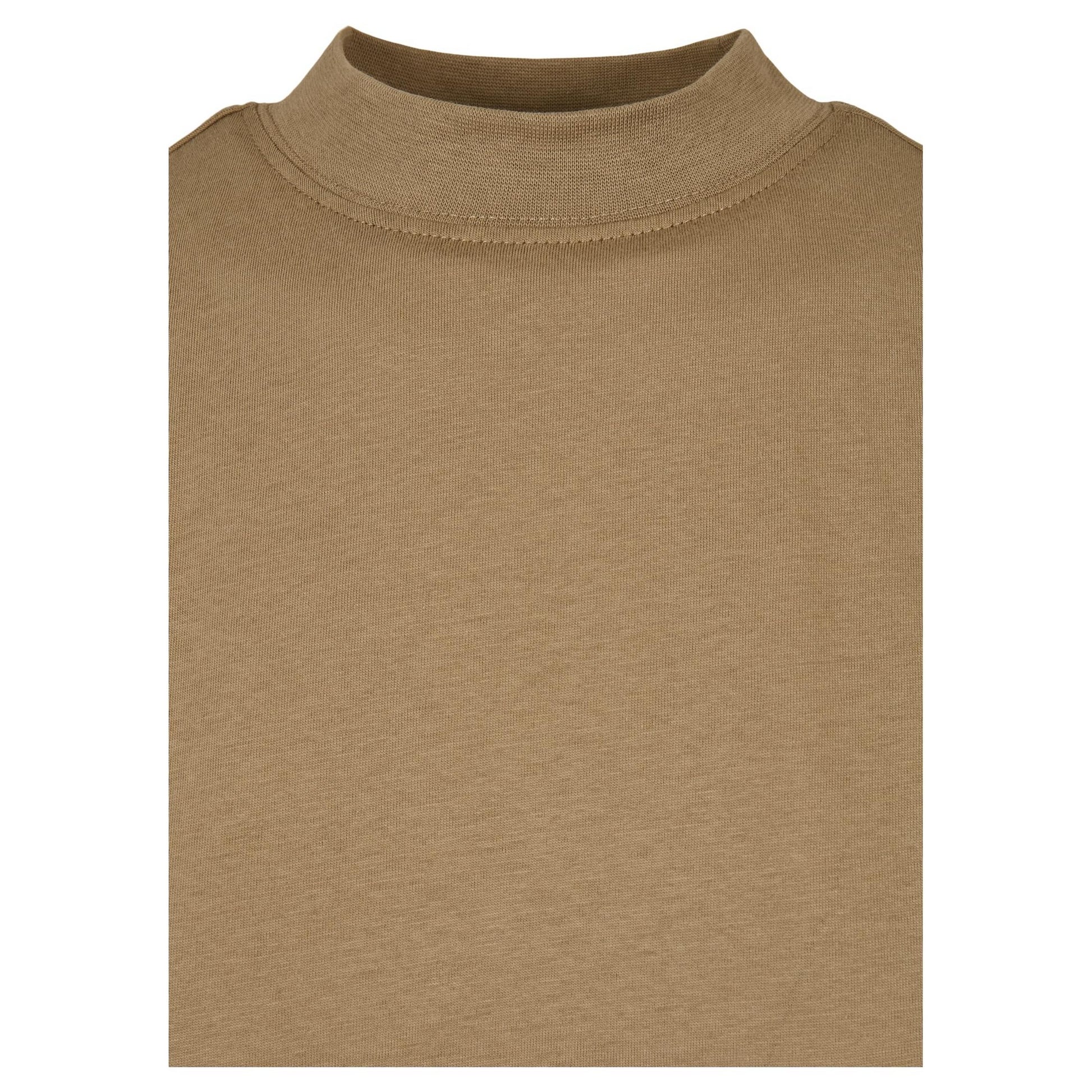 Khaki Green - Side - Urban Classics Womens-Ladies Turtle Extended Shoulder Dress