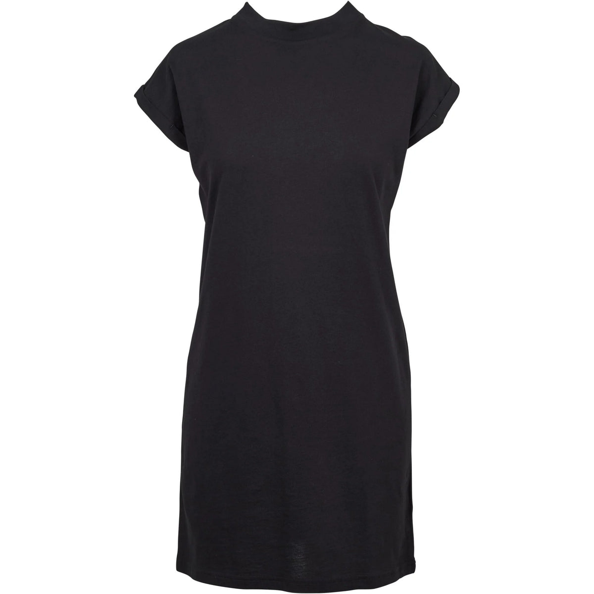 Black - Front - Urban Classics Womens-Ladies Turtle Extended Shoulder Dress