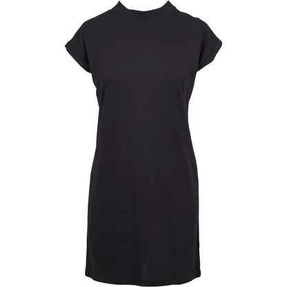 Black - Front - Urban Classics Womens-Ladies Turtle Extended Shoulder Dress