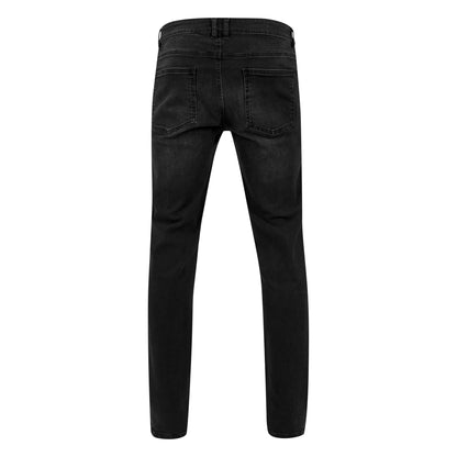 Black Wash - Back - Urban Classics Mens Denim Stretch Jeans