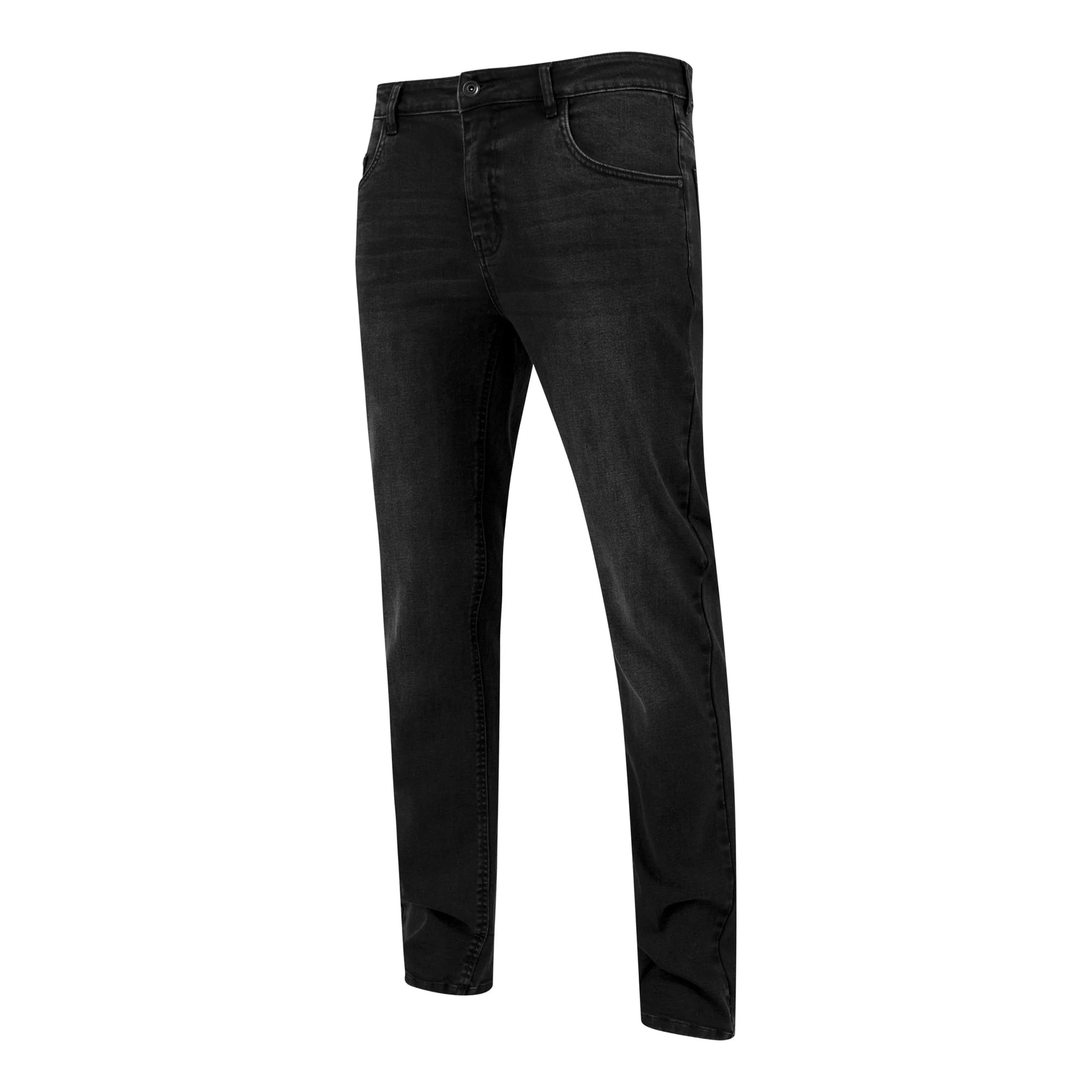 Black Wash - Pack Shot - Urban Classics Mens Denim Stretch Jeans