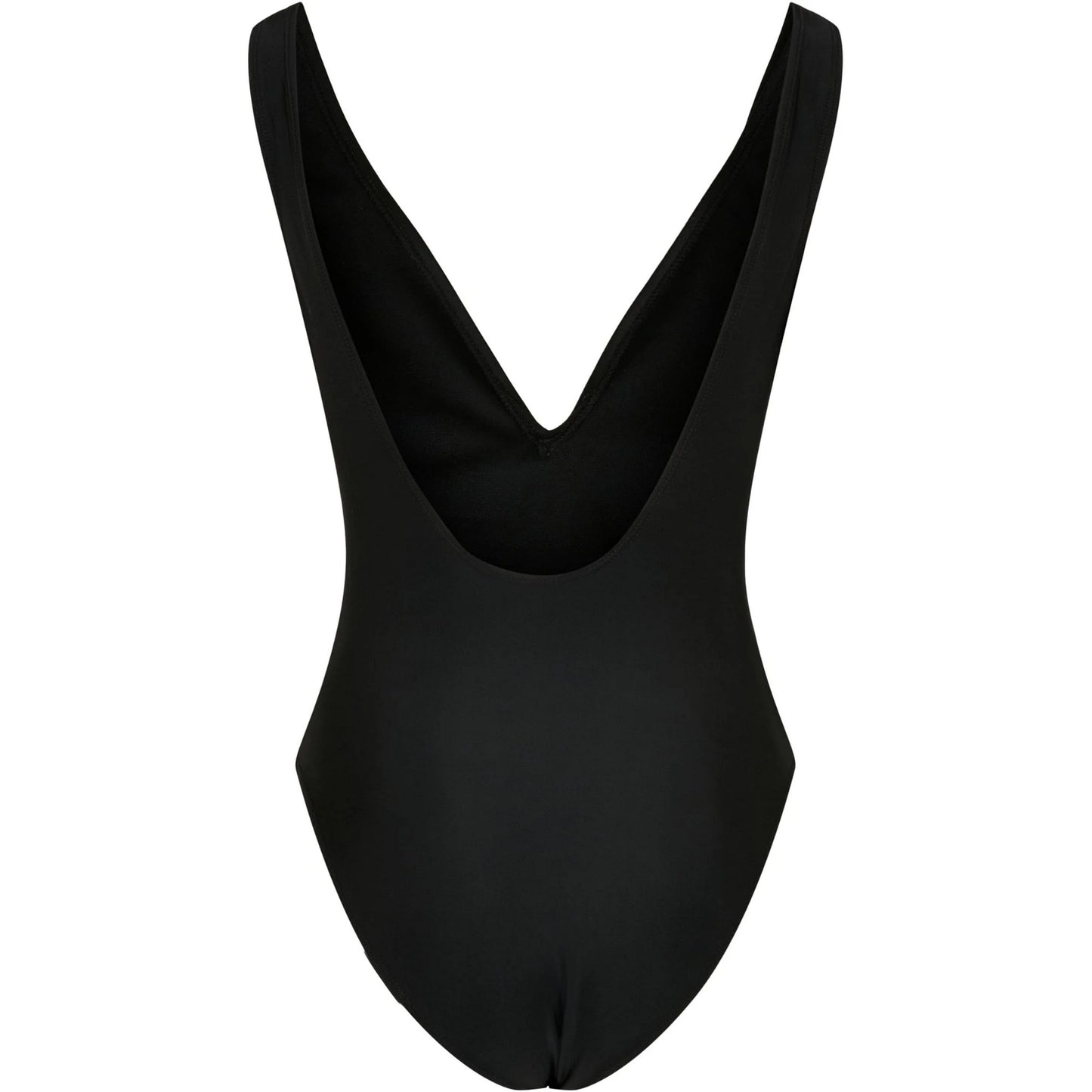 Black - Back - Urban Classics Womens-Ladies Recycled High Leg One Piece Swimsuit