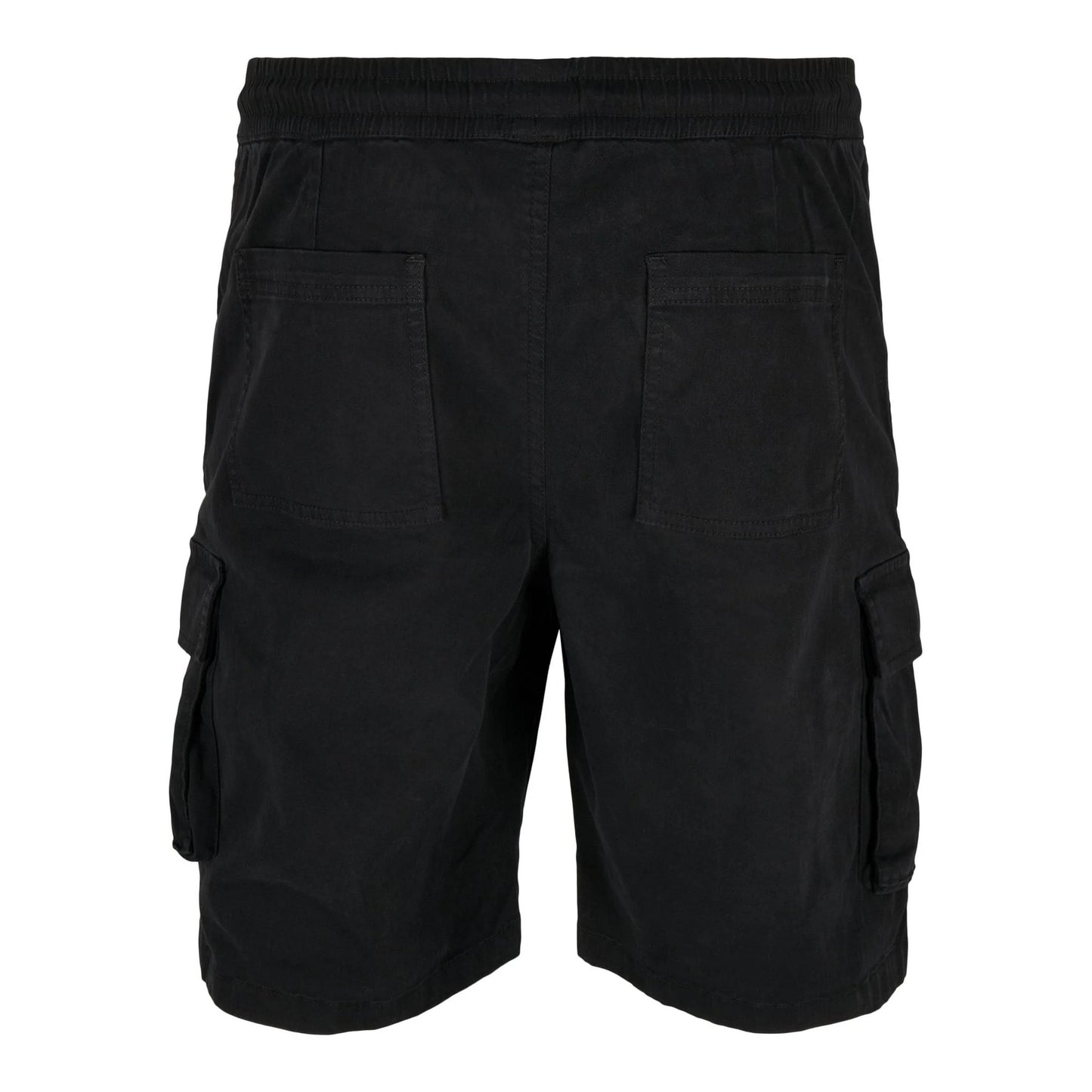 Black - Back - Urban Classics Mens Drawstring Cargo Shorts