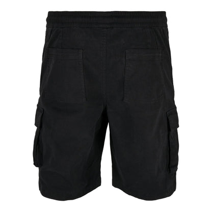 Black - Back - Urban Classics Mens Drawstring Cargo Shorts