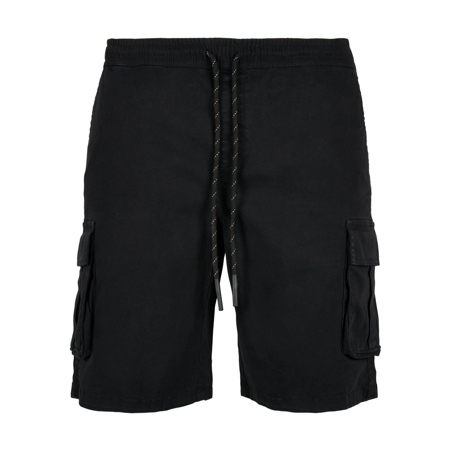 Black - Front - Urban Classics Mens Drawstring Cargo Shorts