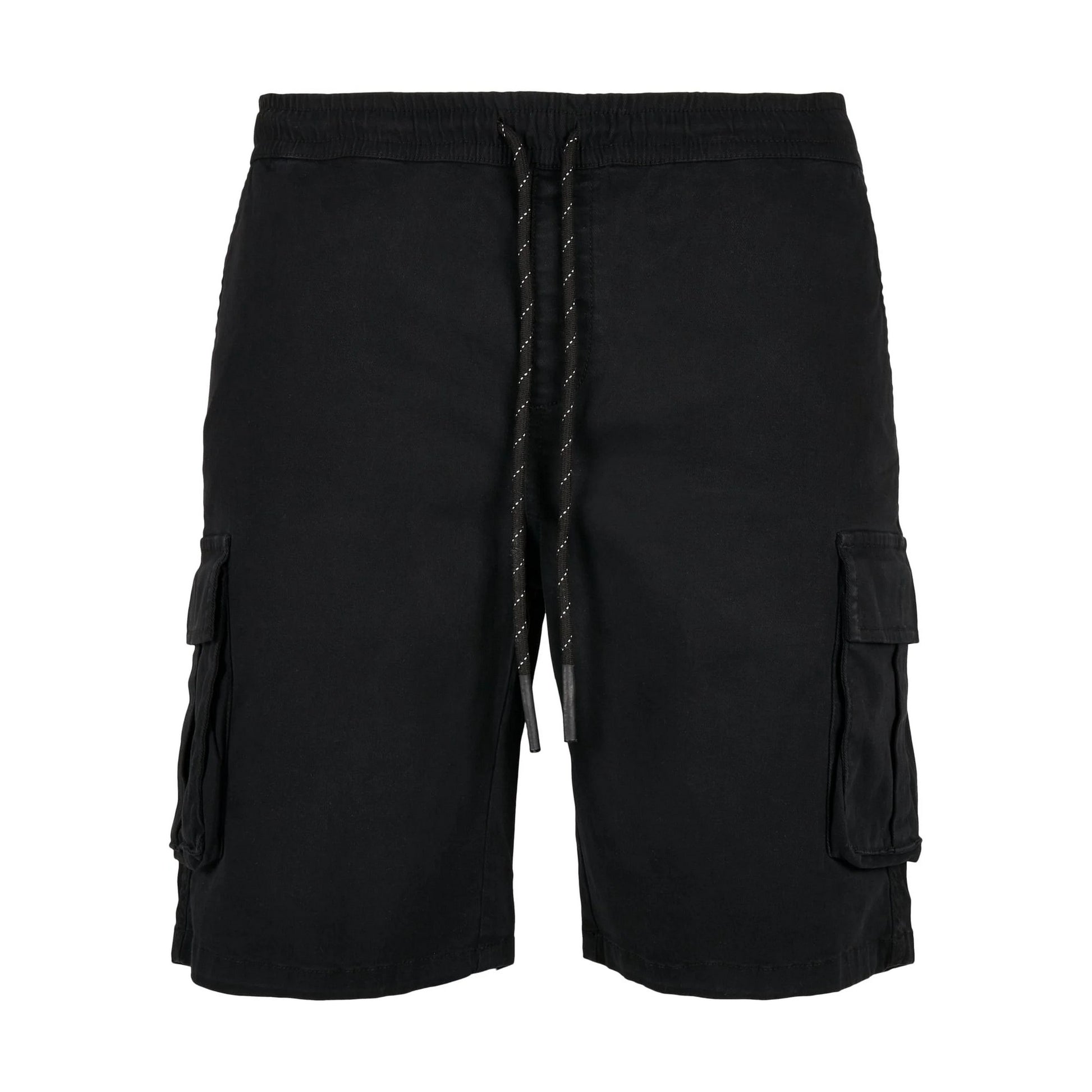 Black - Front - Urban Classics Mens Drawstring Cargo Shorts