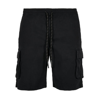Black - Front - Urban Classics Mens Drawstring Cargo Shorts