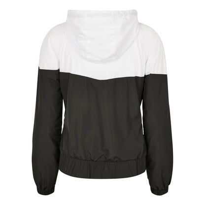 White-Black - Back - Urban Classics Womens-Ladies Arrow Windbreaker