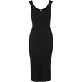 Black - Front - Urban Classics Womens-Ladies Ribbed Dress