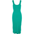 Fern Green - Front - Urban Classics Womens-Ladies Ribbed Dress
