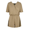 Khaki Brown - Front - Urban Classics Womens-Ladies Modal Short Jumpsuit