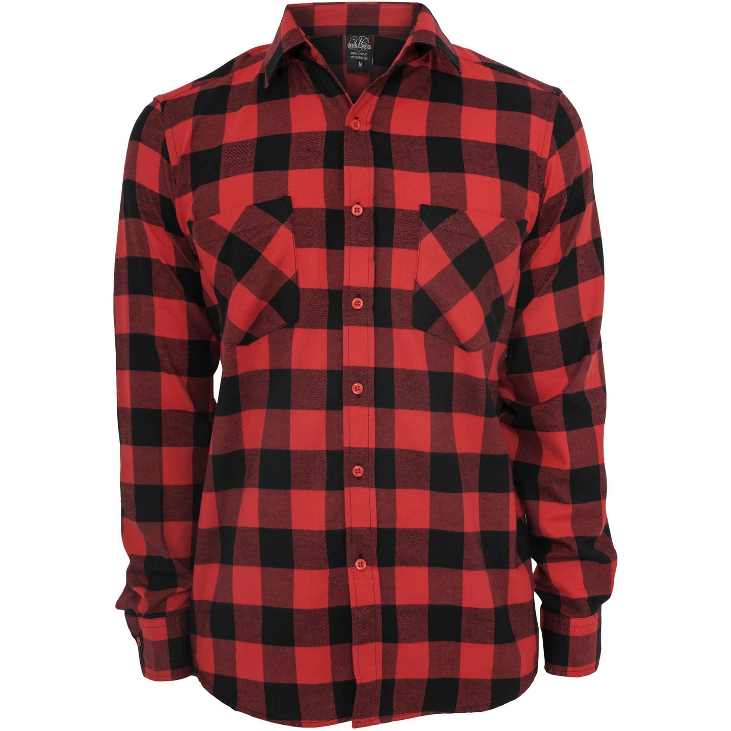 Black-Red - Front - Urban Classics Mens Checked Flannel Shirt