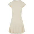 White Sand - Back - Urban Classics Womens-Ladies Ribbed Skater Dress