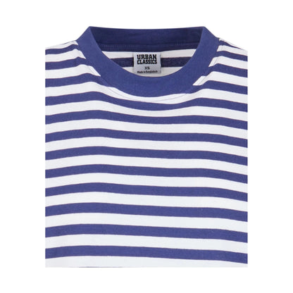 White-Dark Blue - Lifestyle - Urban Classics Womens-Ladies Striped Oversized T-Shirt Dress