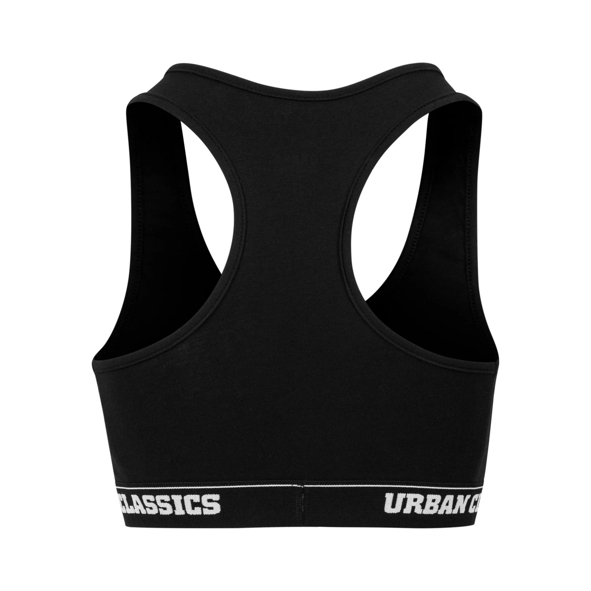 Black - Back - Urban Classics Womens-Ladies Logo Bra