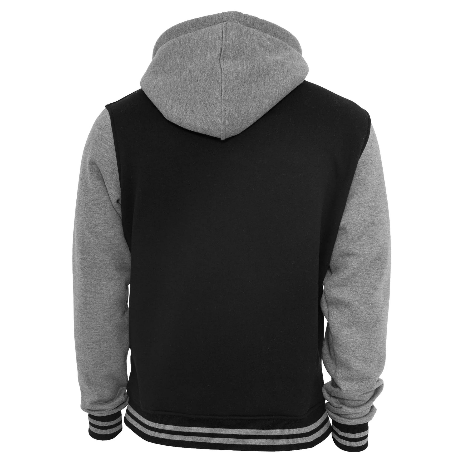 Black-Grey - Back - Urban Classics Mens Two Tone Zip Hoodie