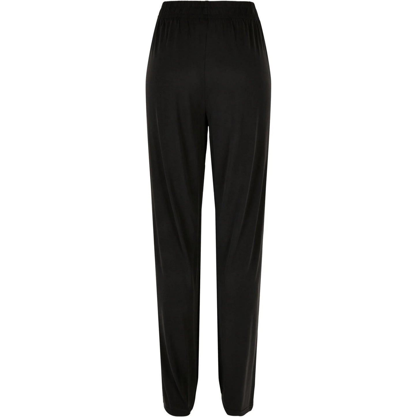 Black - Back - Urban Classics Womens-Ladies Modal Wide Leg Yoga Pants