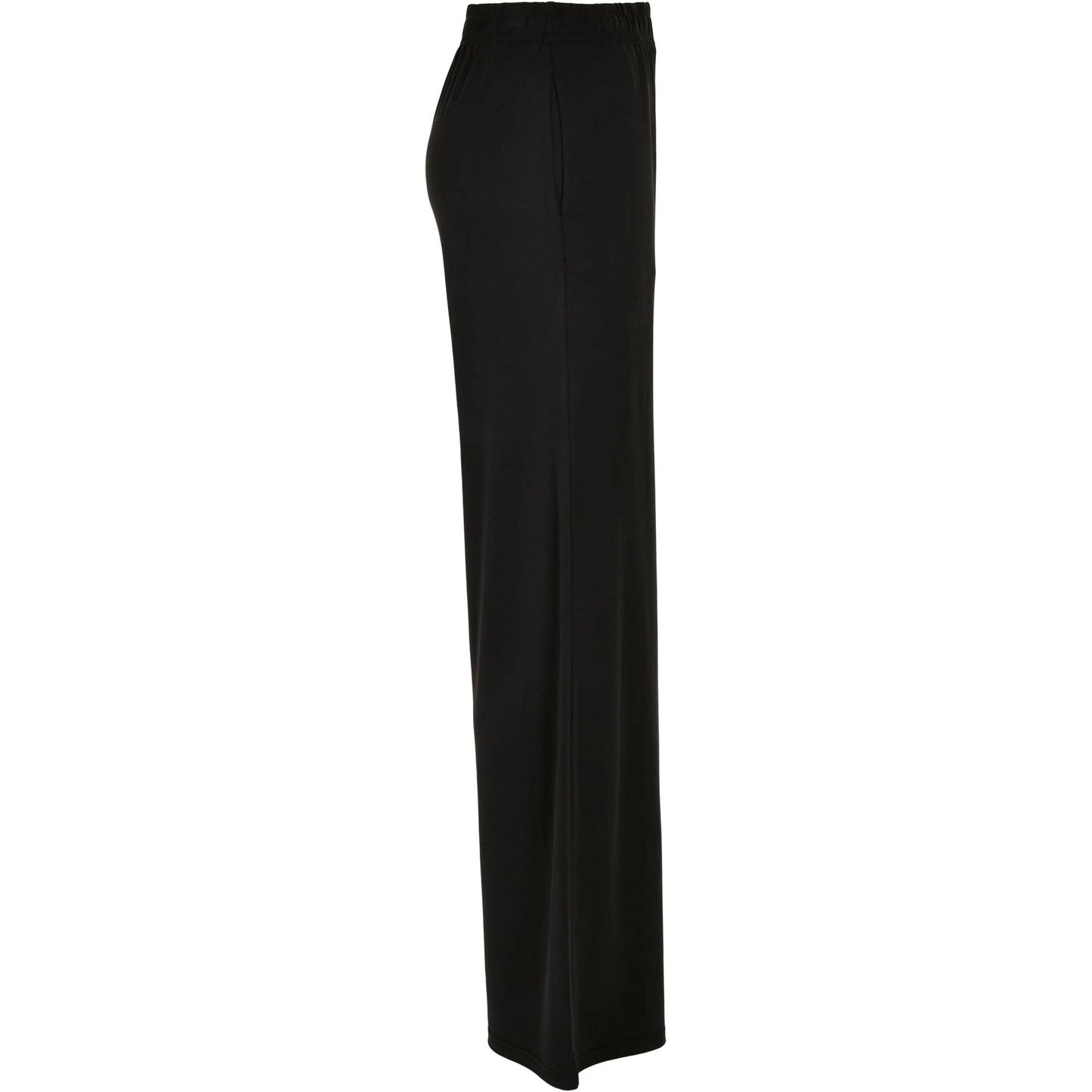 Black - Lifestyle - Urban Classics Womens-Ladies Modal Wide Leg Yoga Pants