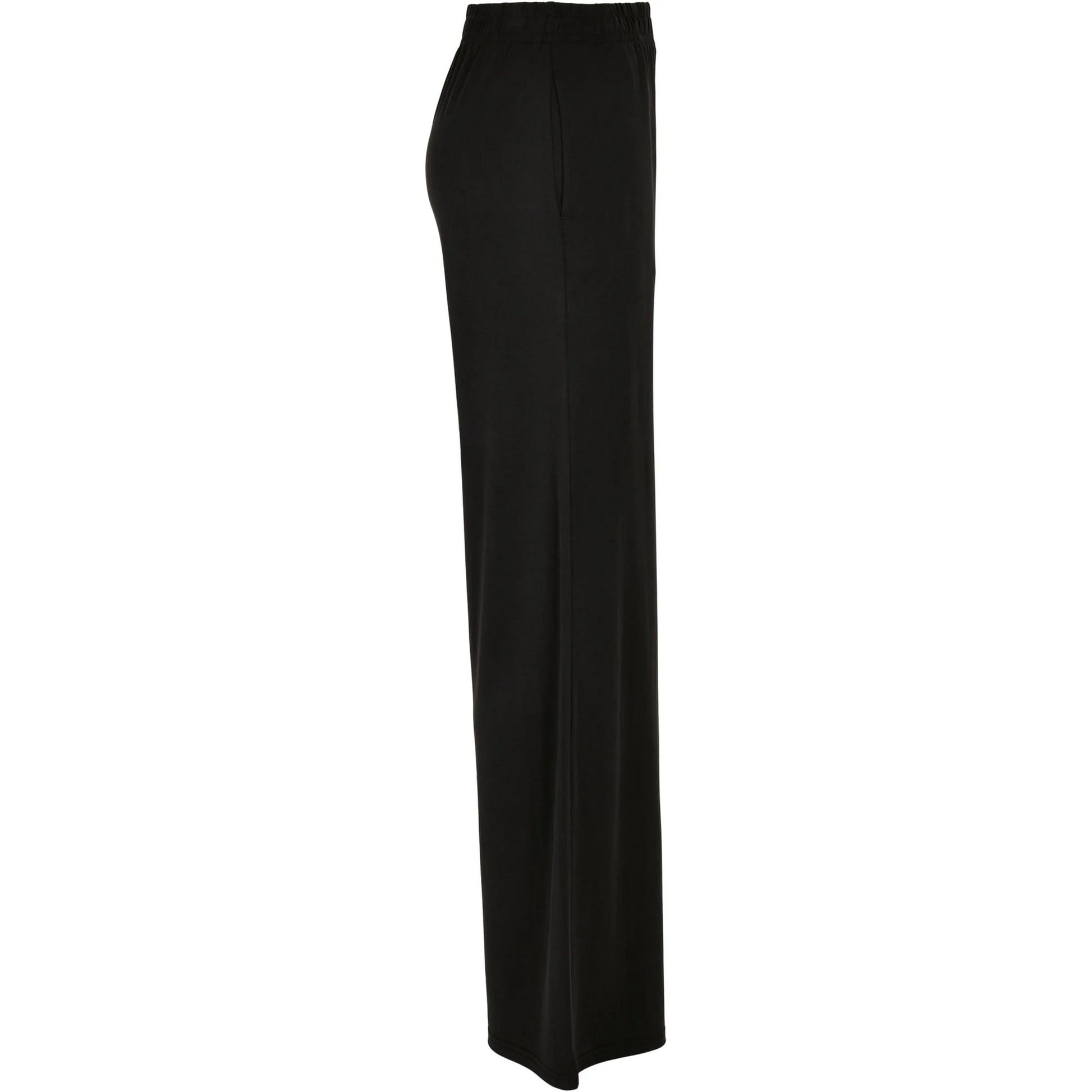 Black - Lifestyle - Urban Classics Womens-Ladies Modal Wide Leg Yoga Pants