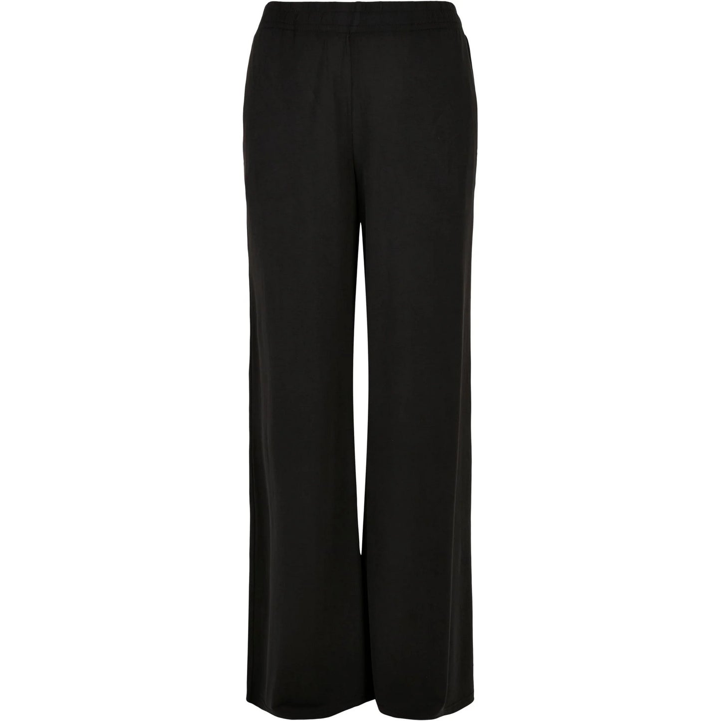 Black - Front - Urban Classics Womens-Ladies Modal Wide Leg Yoga Pants