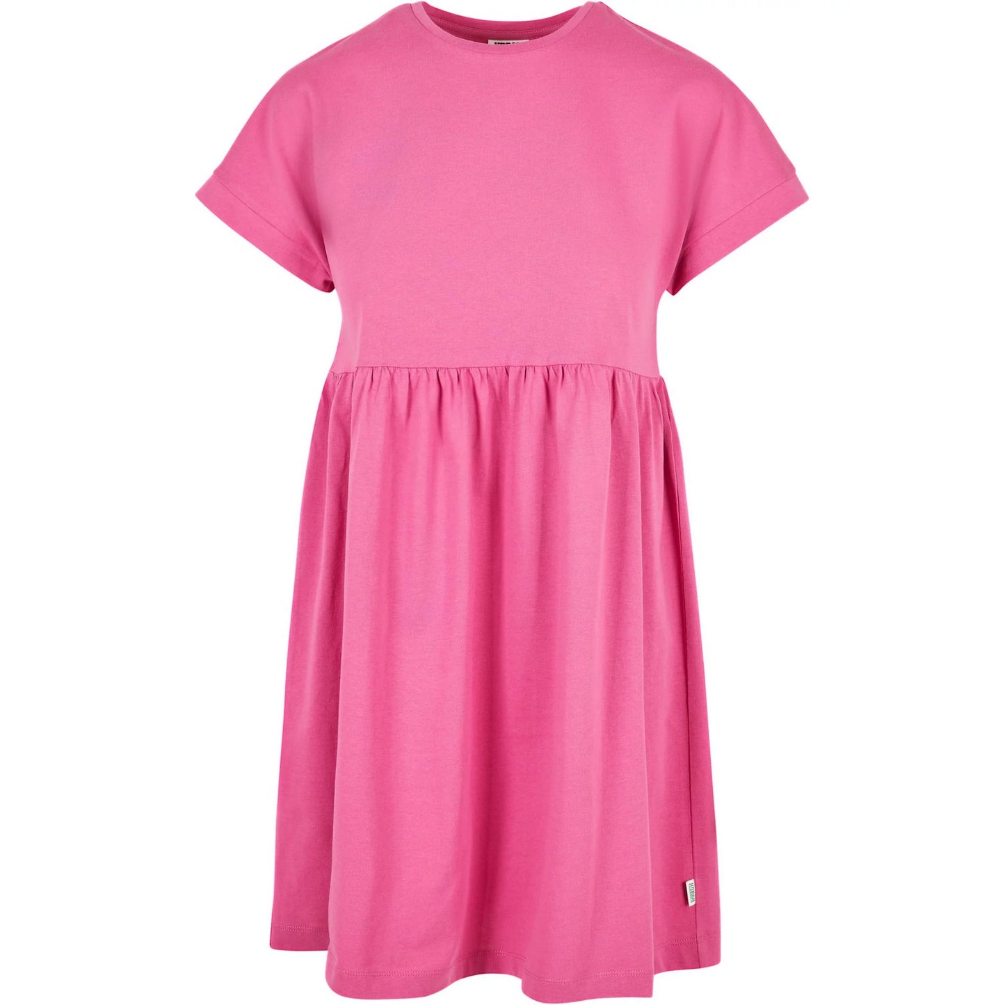 Bright Violet - Front - Urban Classics Womens-Ladies Empire Valance Organic T-Shirt Dress