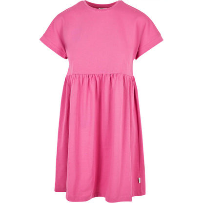 Bright Violet - Front - Urban Classics Womens-Ladies Empire Valance Organic T-Shirt Dress