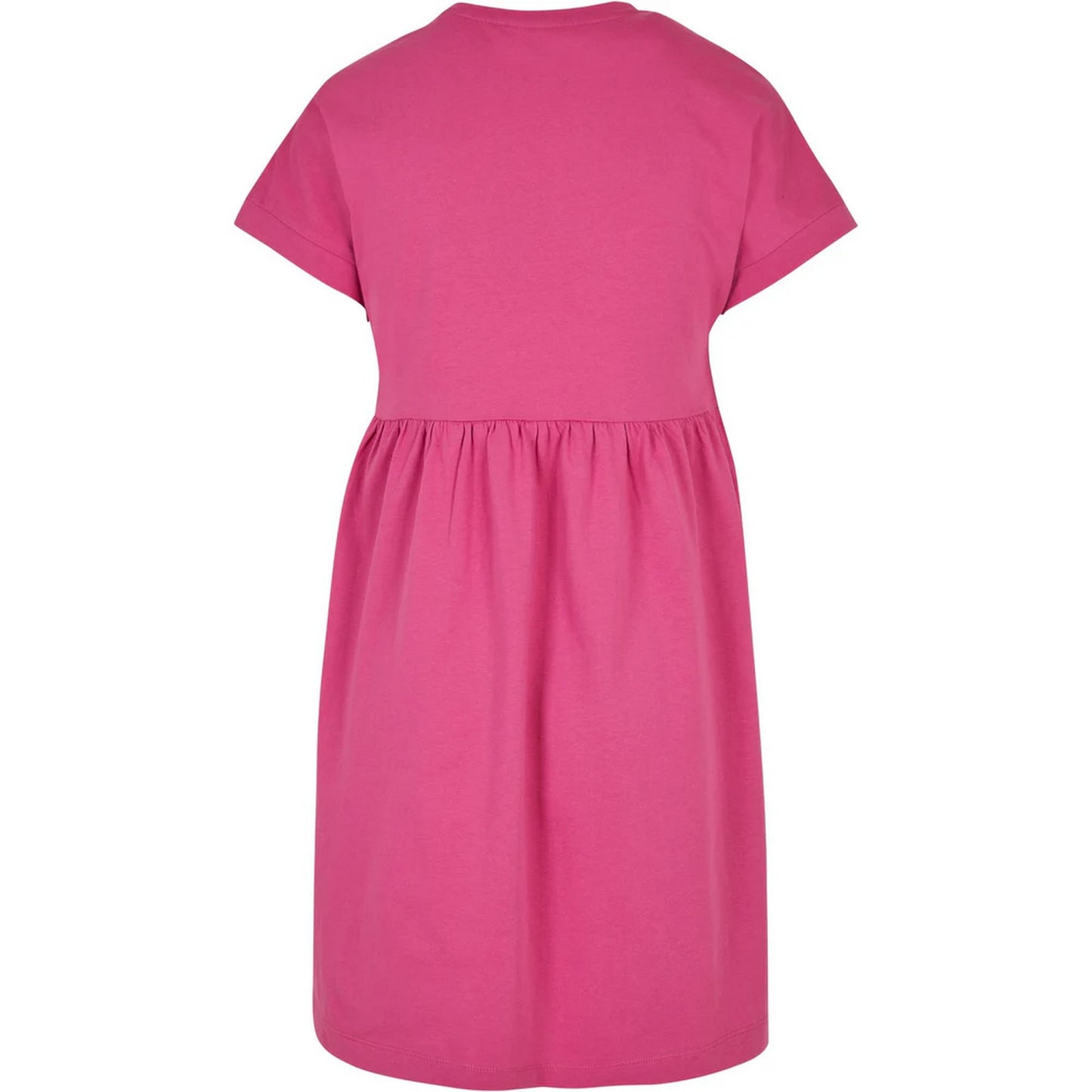 Bright Violet - Back - Urban Classics Womens-Ladies Empire Valance Organic T-Shirt Dress