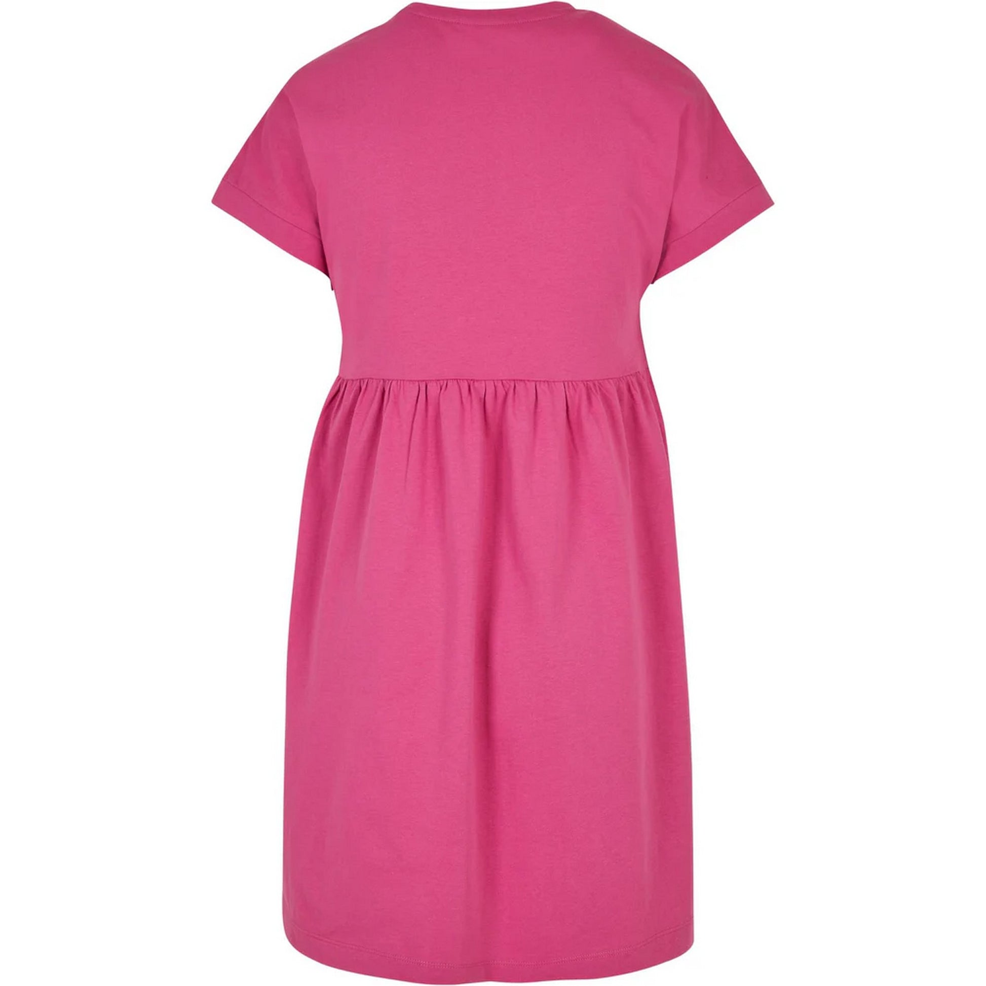 Bright Violet - Back - Urban Classics Womens-Ladies Empire Valance Organic T-Shirt Dress