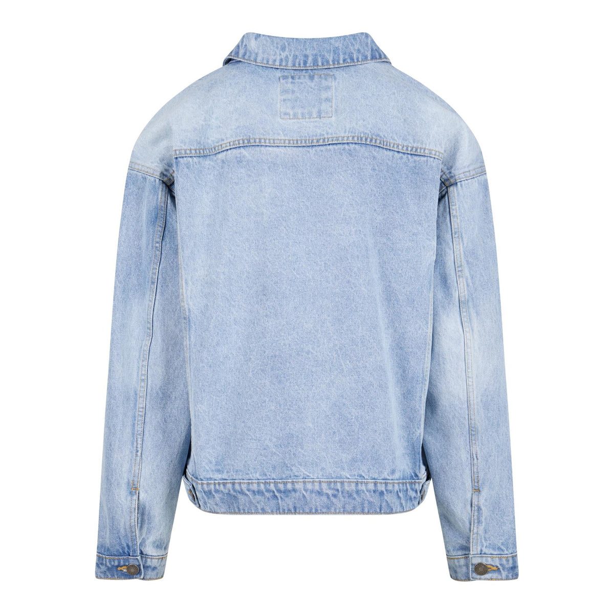 New Light Blue Washed - Back - Urban Classics Mens Heavyweight Boxy Denim Jacket
