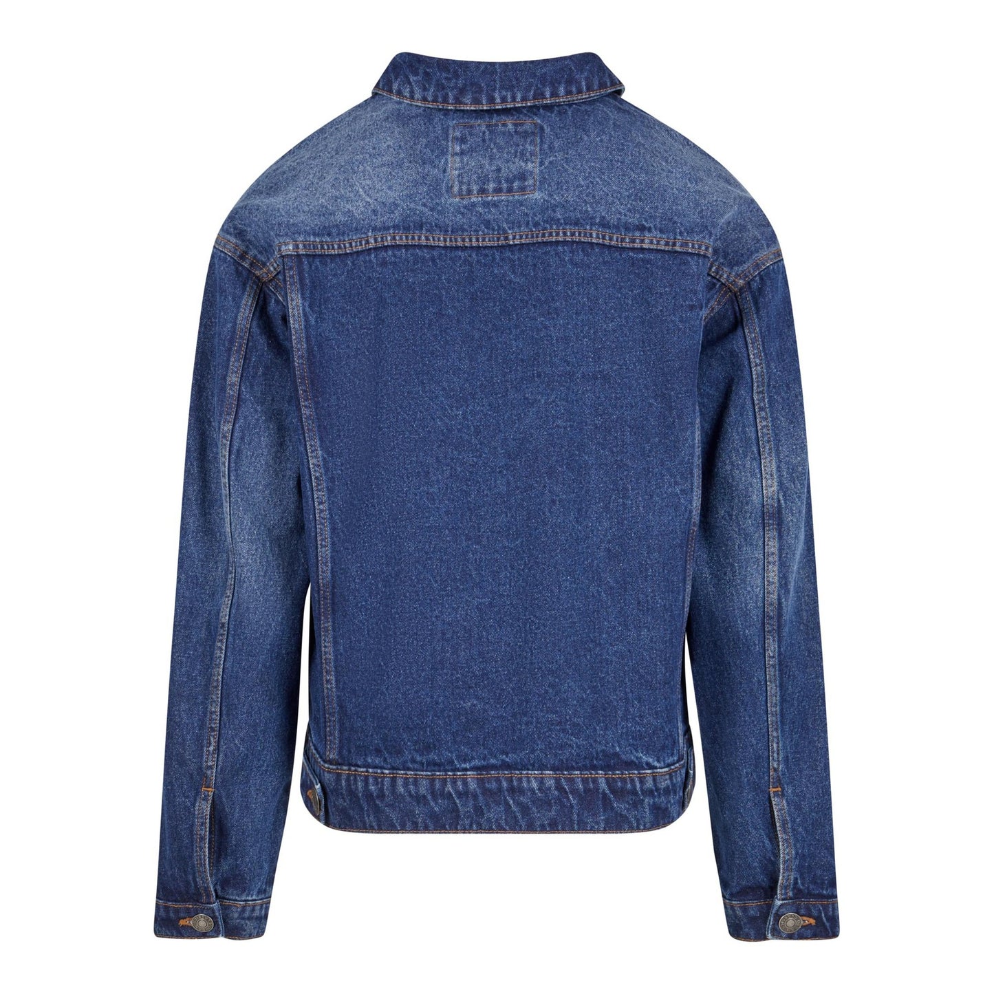 New Mid Blue Washed - Back - Urban Classics Mens Heavyweight Boxy Denim Jacket