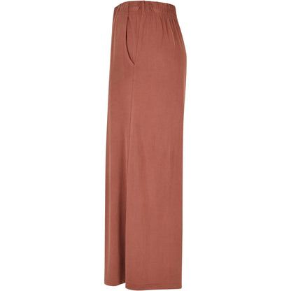 Terracotta - Side - Urban Classics Womens-Ladies Modal Culottes