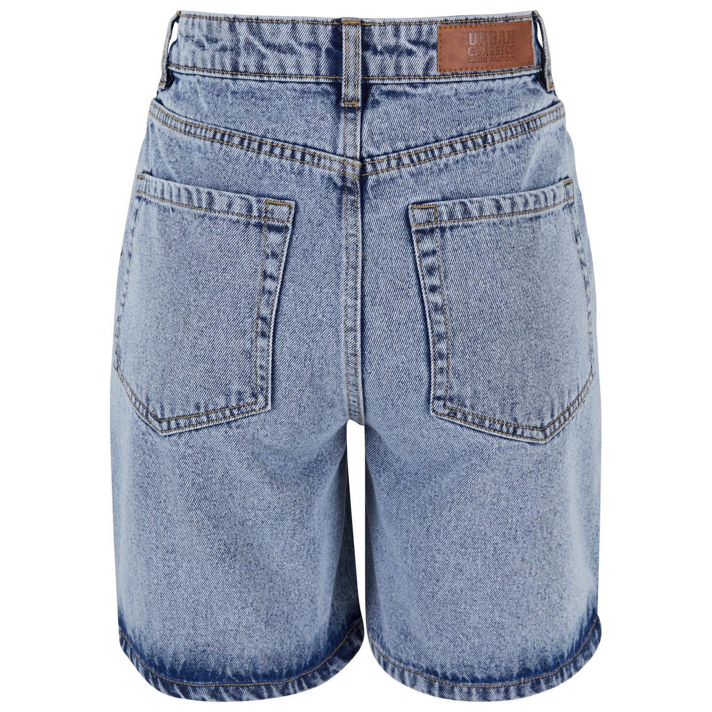Tinted Washed Light Blue - Back - Urban Classics Womens-Ladies 90s Shorts