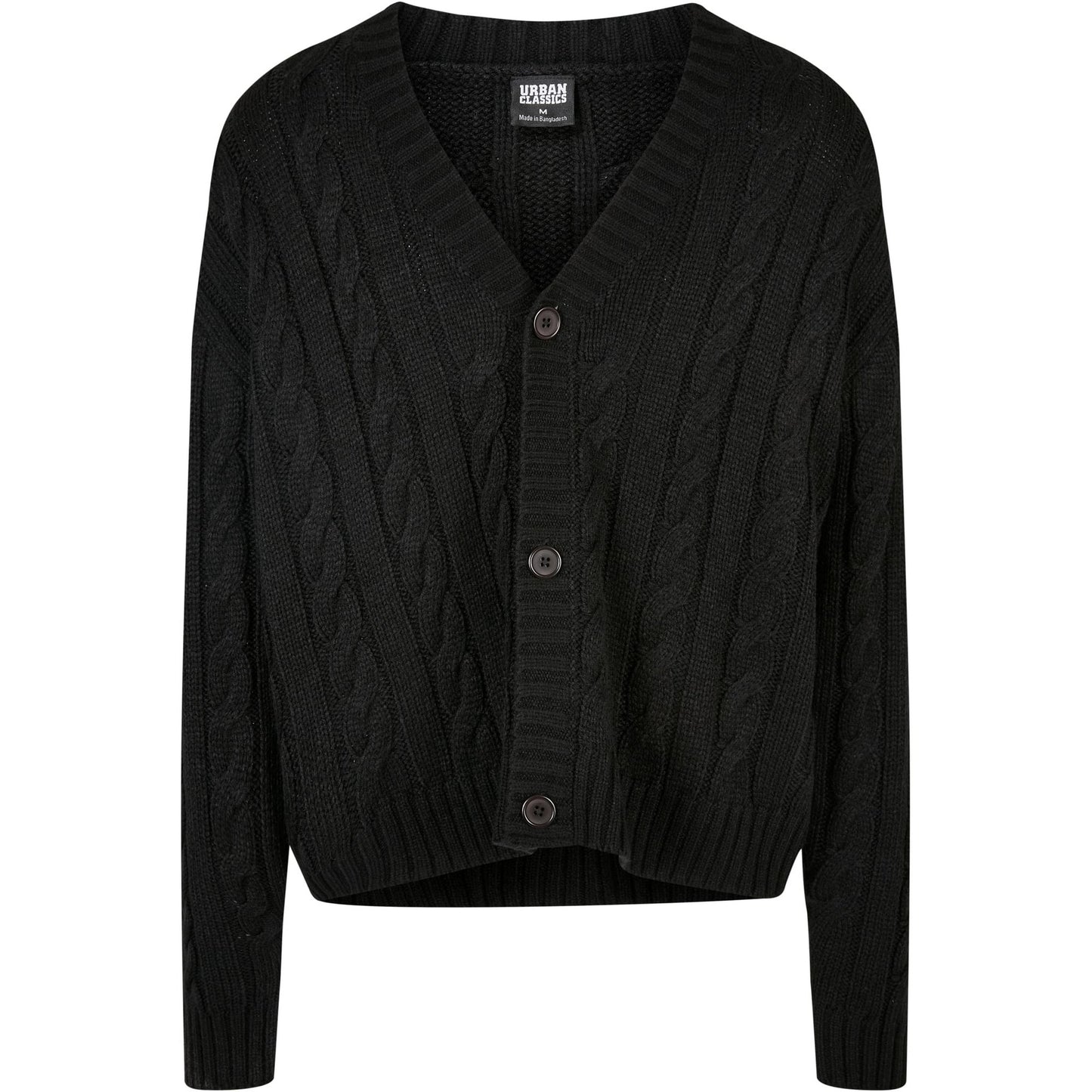 Black - Front - Urban Classics Mens Boxy Cardigan
