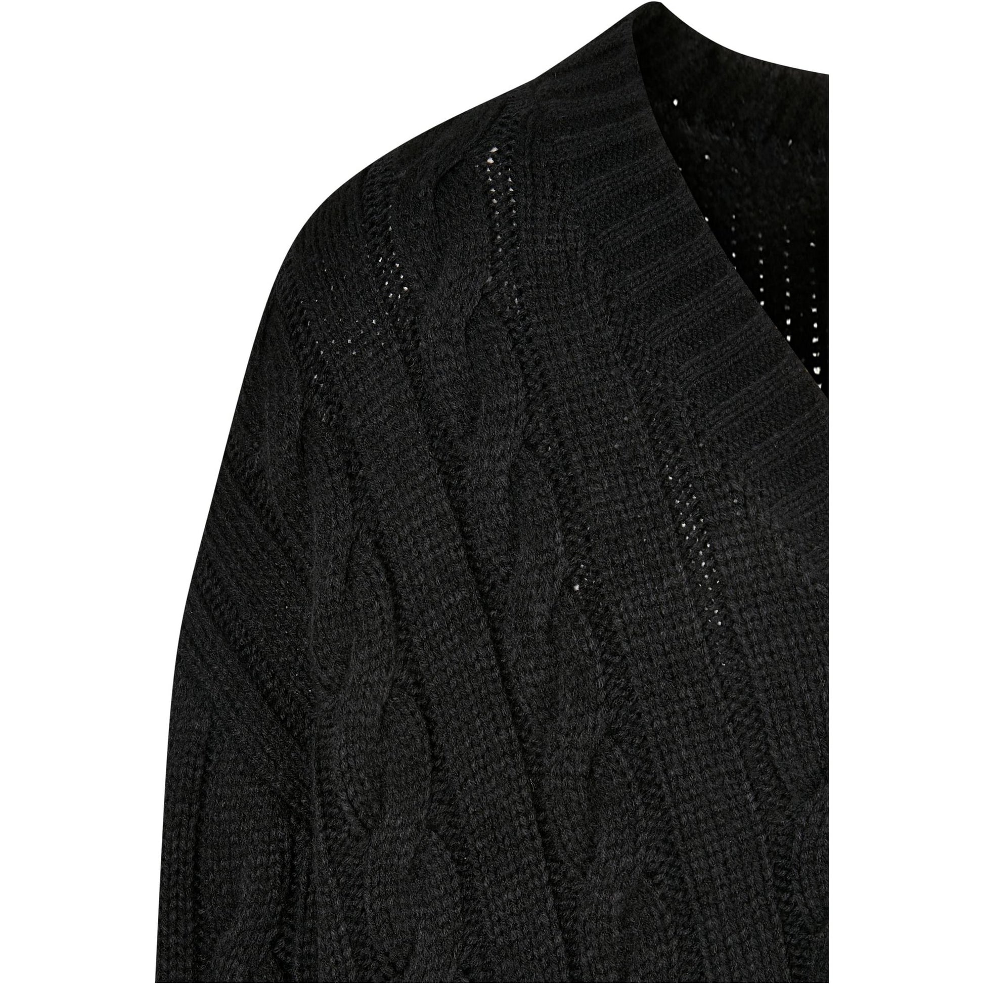 Black - Side - Urban Classics Mens Boxy Cardigan
