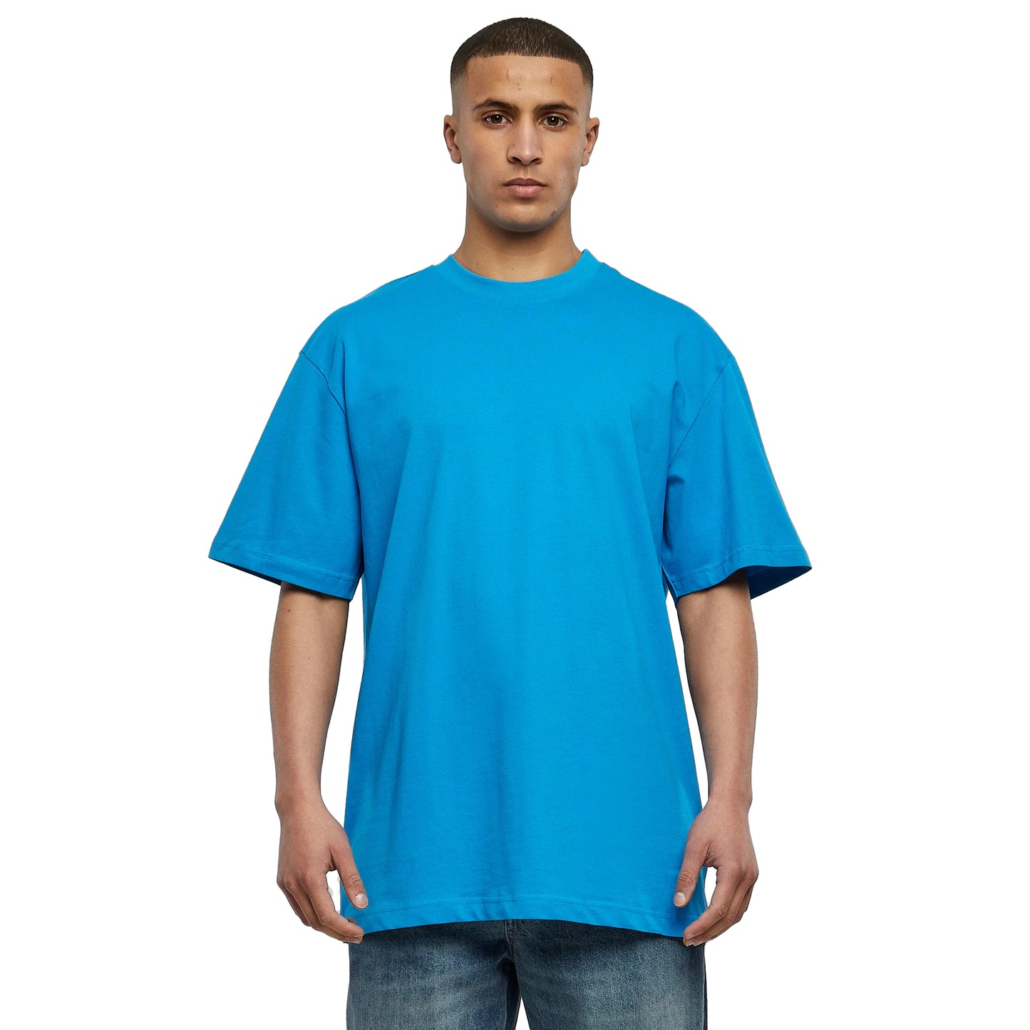 Turquoise - Front - Urban Classics Mens Plain Tall T-Shirt