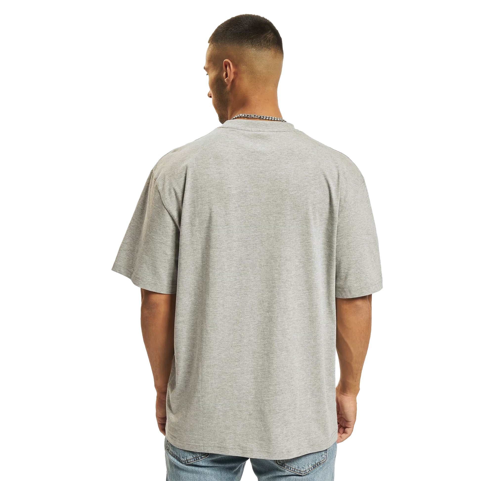 Grey - Back - Urban Classics Mens Plain Tall T-Shirt